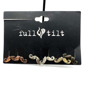 NWT Full Tilt Mustache Earrings